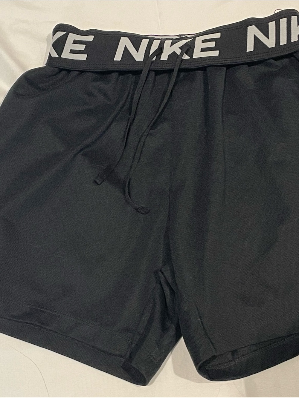 Nike Black Athletic Training Shorts with Logo Waistband
